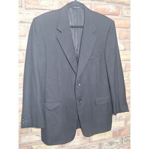 Canali Proposta Black Wool Blend Blazer Jacket 52R -EU 42R -US Made in Italy